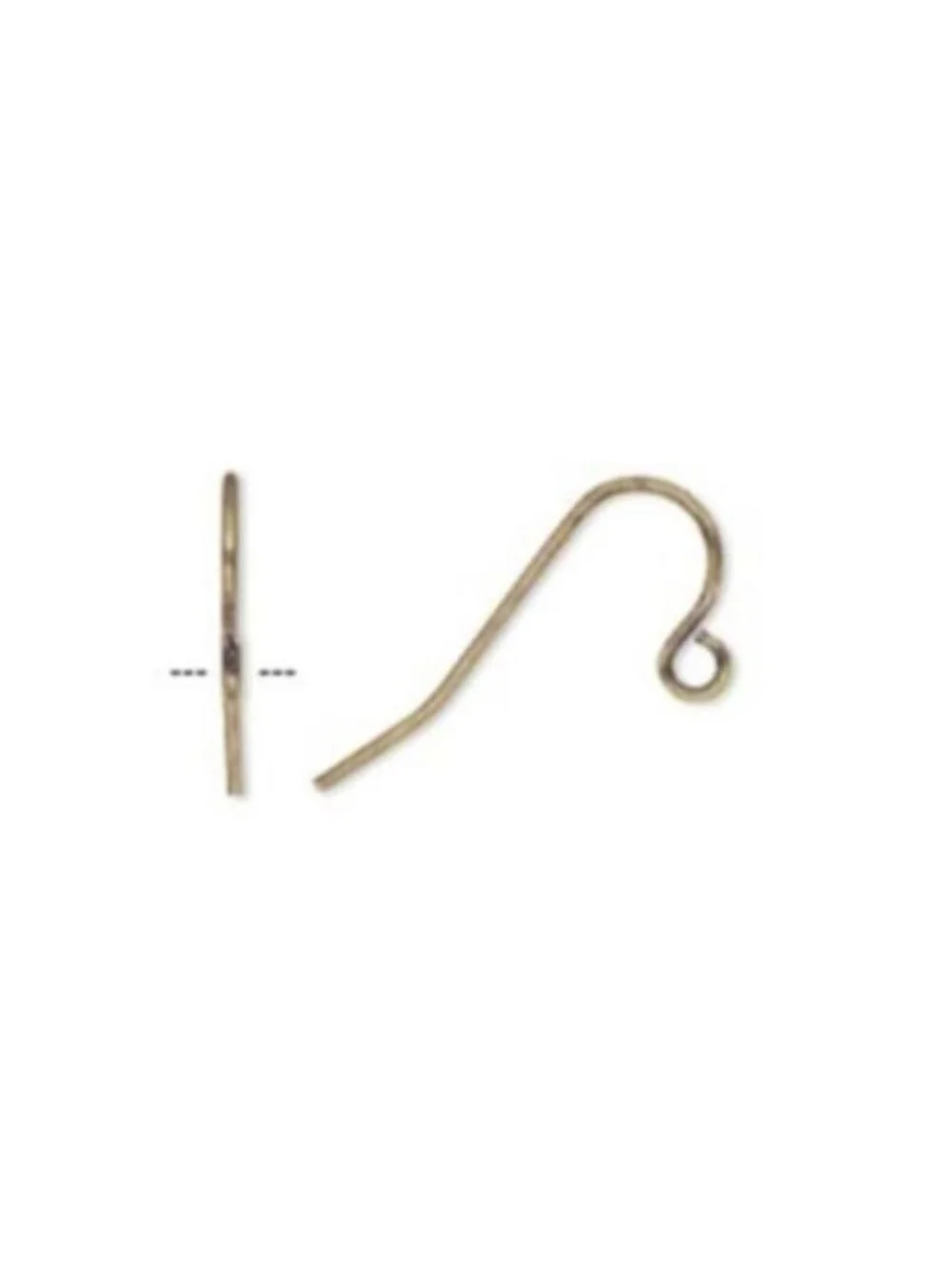 Antiqued Brass Minimalist Shepherds Hook Earwires Earring Findings 10 pcs